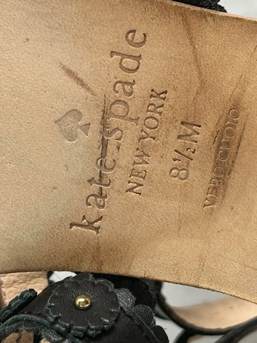 Kate Spade summer brown leather sandal size 8.5